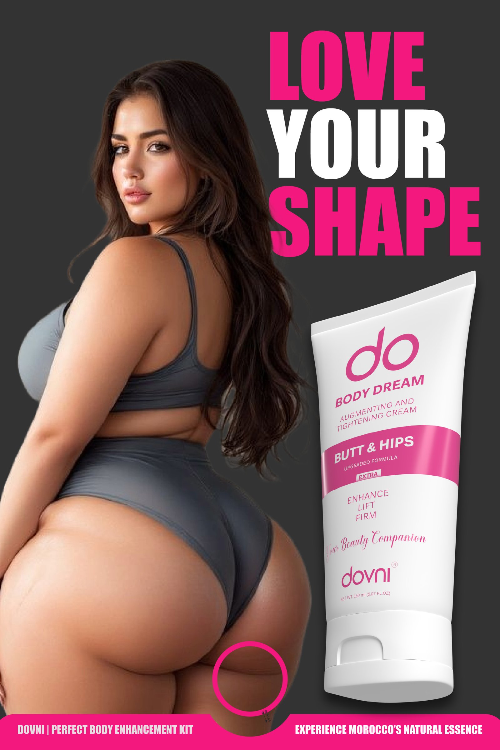 Butt Enhancement Cream for natural curves and firm hips