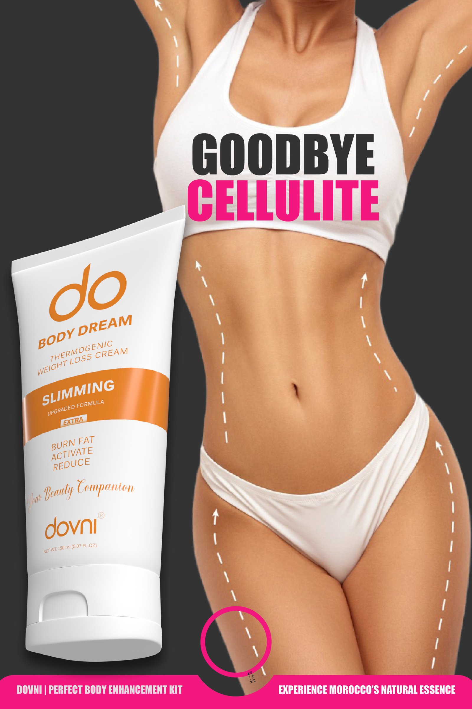 Crema snellente anticellulite per un corpo tonico